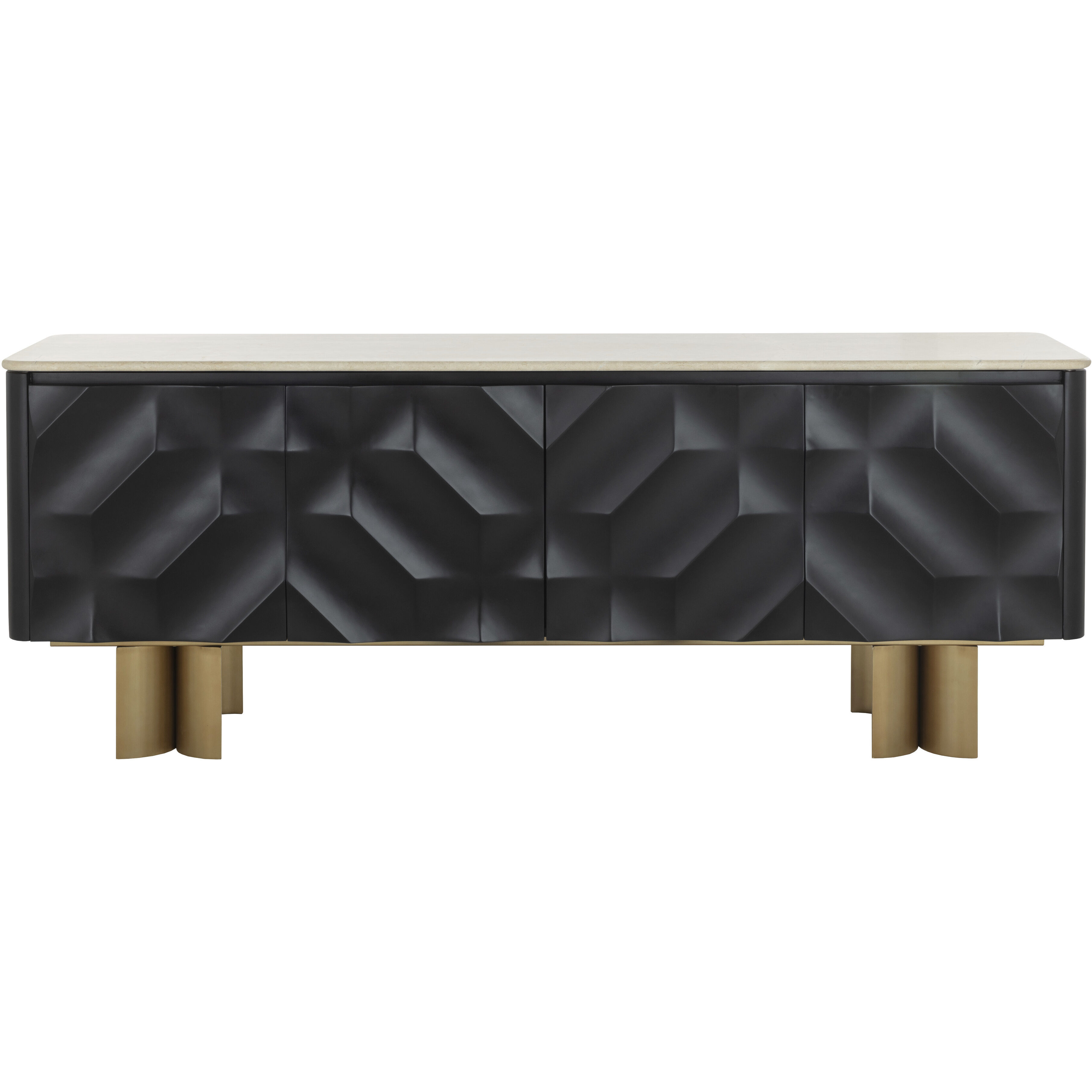 Lautrec 82 X 20.75 inch Cream / Antique Brass Sideboard